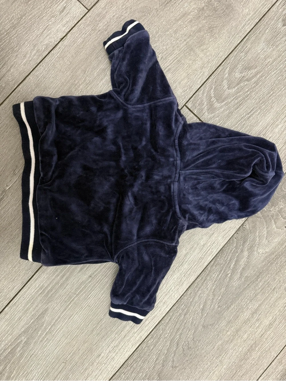 Ralph Lauren Navy Hooded Zip-Up Sweatshirt with Yellow Pony